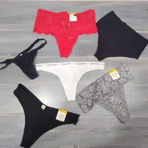 6 Pair of Thong Underwear Panties Size Small